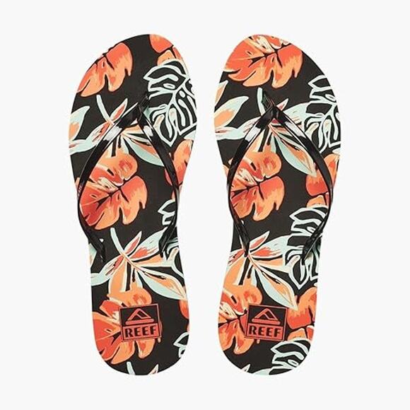 Reef Women’s Bliss-Full Flip Flops Floral Beach Sandals Water Friendly EVA Soft - Picture 3 of 5